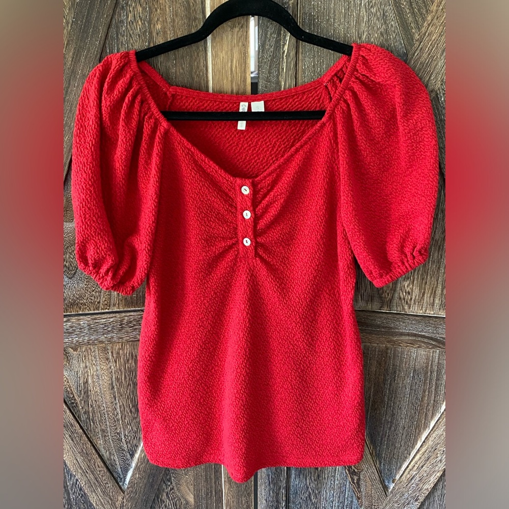 3 for $25/ Size Small Cato Red Peasant Style Top EUC